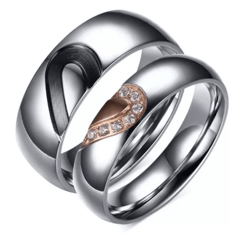 Steel Heart Wedding Engagement Ring For Couple Tungsten Rings Direct steel-heart-wedding-engagement-ring-for-couple-tungsten-rings-direct