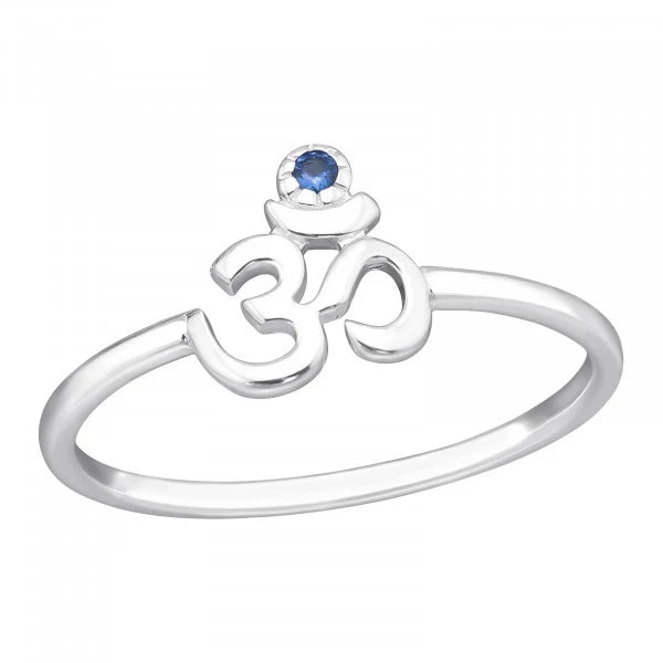 Silver Om Symbol Ring