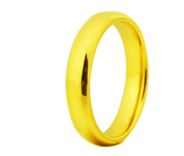 Tungsten Gold Wedding Ring for Women