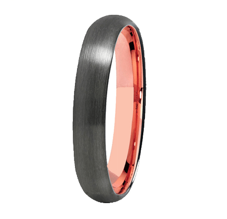 Tungsten 4mm Rose Gold Wedding Ring for Women