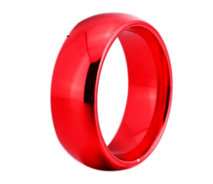 Tungsten Red Wedding Ring – Tungsten Rings Direct