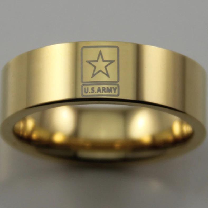 Tungsten Gold US Army Ring – Tungsten Rings Direct