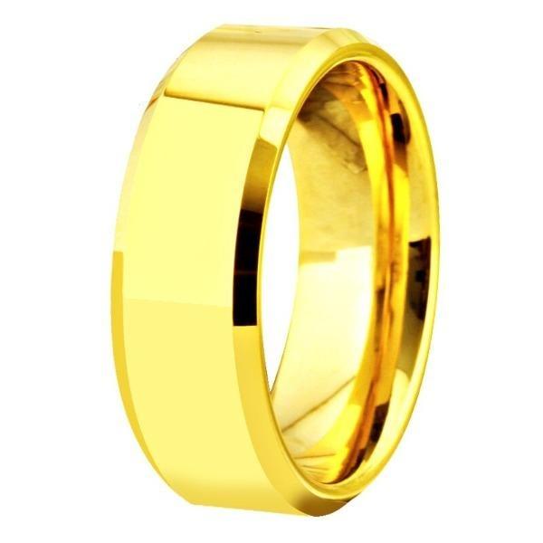 Tungsten Classic Gold Wedding Band