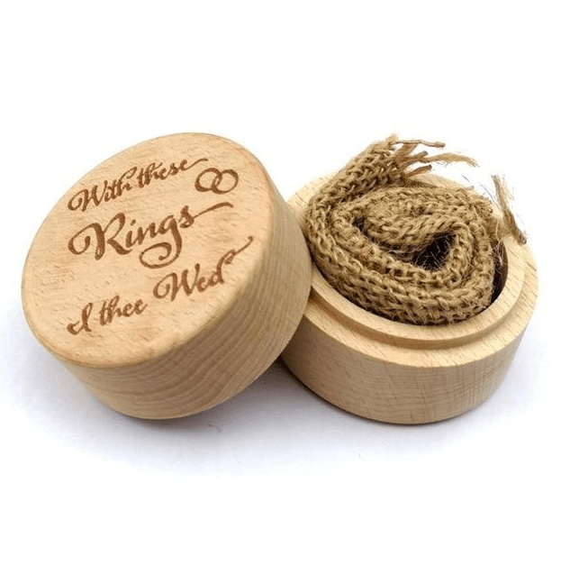 Wooden Wedding Engagement Ring Box-With These Rings
