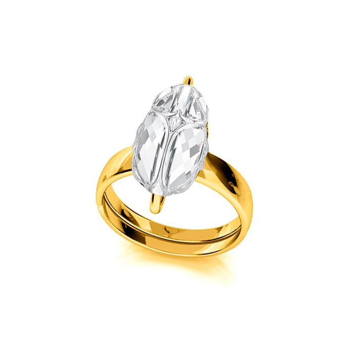 24K Gold  Crystal  Ring