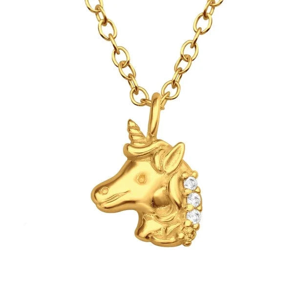 Kids Gold Unicorn Necklace