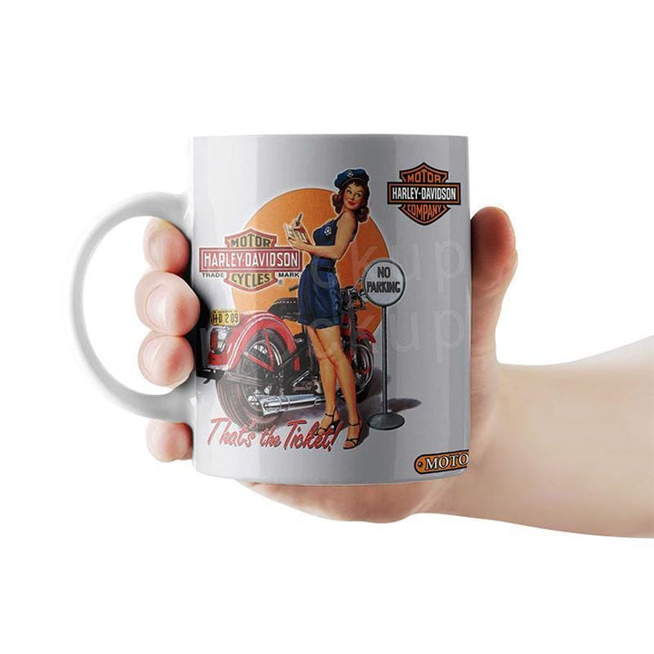 Harley Vintage Art Motorcycle Mug