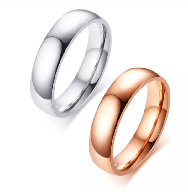 Classic Stainless Steel Personalized Wedding Ring