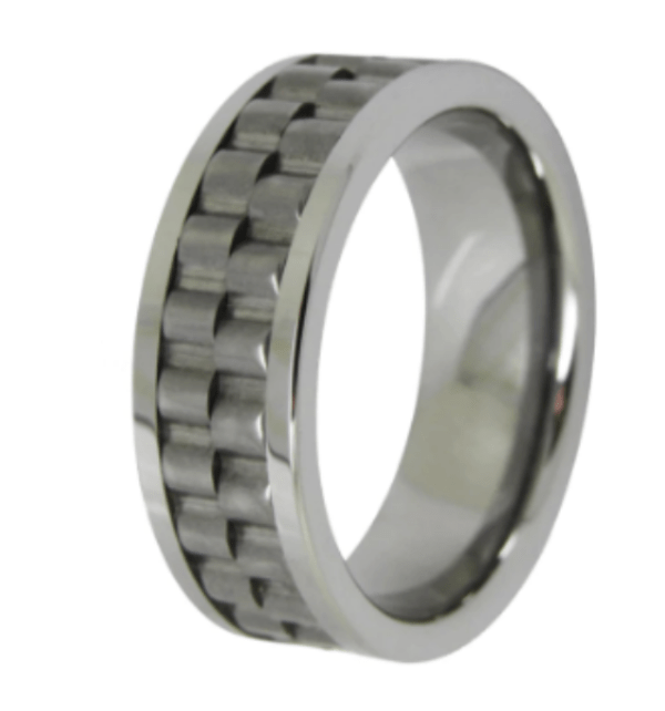 Gearwheel Wedding Engagement Ring for Men