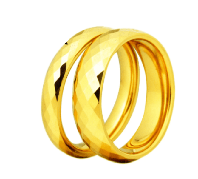 Gold Couple Wedding Engagement Ring