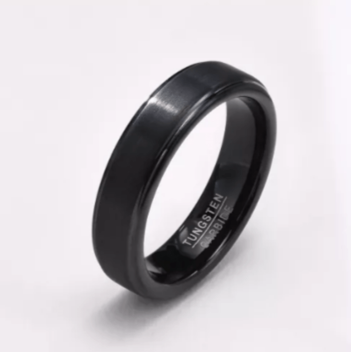 Black Genuine Tungsten Carbide Ring