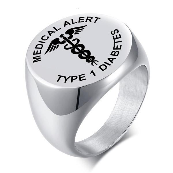 Medical Alert Type 1 DIABETES Ring