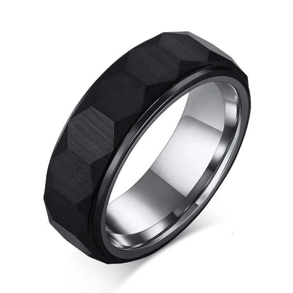 3D Tungsten Carbide Black Ring