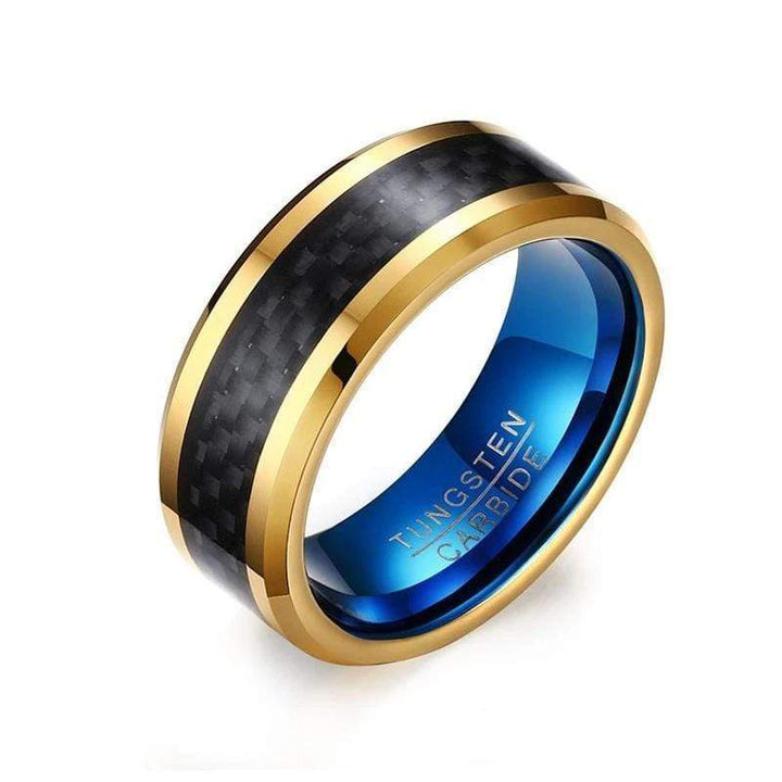 Carbon Fiber Tungsten Carbide Ring For Men