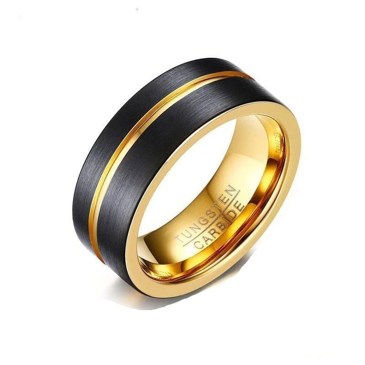 Black Gold Tungsten Carbide Wedding Ring