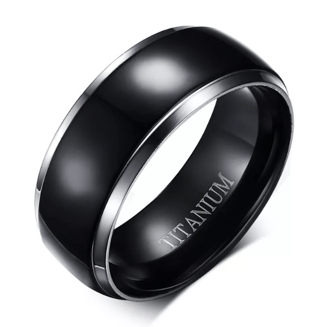 Black Grey Titanium  Ring